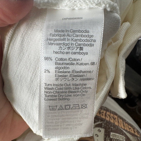 MADEWELL The Perfect Vintage Crop Wide Leg White Denim Jean Size 28 - Picture 9 of 10